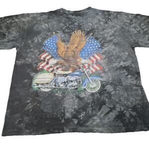 Vintage Back To Earth Shirt American Eagle Motorcycle Nature Tie Dye Size 2XL